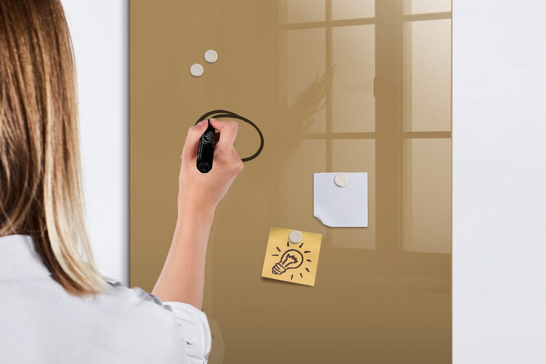 Dark Beige Color Magnetic Board, Photo Wall Display, Beige Memo Board ...