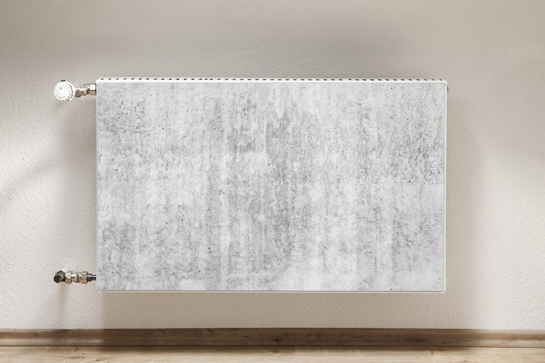 Mat for Radiator, Concrete Wall Grayprinted Radiator, Heating
