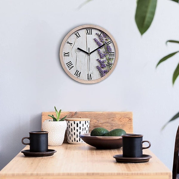 Purple Wall Clock Etsy