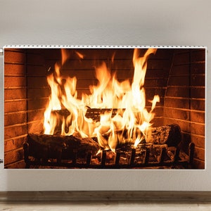 Magnetic Mat For Radiator, Fireplace Brown, Printed Radiator, Orange Heating Cover, Magnetic Masking Mat, Heat Cover, High Quality Print