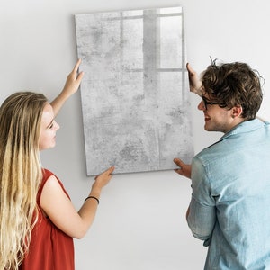 Tablero magnético para pared de hormigón, lista de tareas pendientes para pared, tablero de mensajes gris, patrón de textura de centro de comando, marcador + esponja