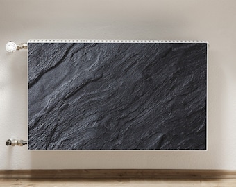 Magnetische mat voor radiator, zwarte stenen verwarmingshoes decoratieve hoes voor radiator, met onyx gesteente bedrukte magneet, warmtehoes, hoge kwaliteit afdruk