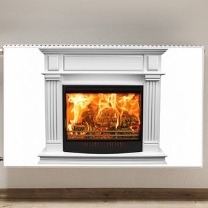 Decorative radiator mat Fireplace fire 