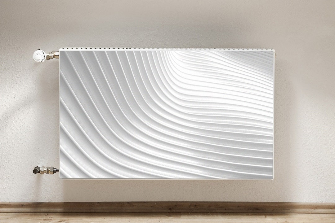 Magnetic Mat for Radiator, Abstract Lines Heating Cover, Silver Printed ...