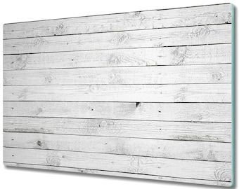 Equal Wood Kitchen Splashback, Chopping Board, White Serving Board, Gray Backsplash, Texture Cutting Board, Tempered Glass, Rounded Corners