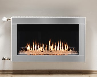 Magnetische mat voor radiator, moderne open haard bedrukte magneet, bruine magneethoes, gele magneetmat, warmtehoes, print van hoge kwaliteit, ecoprint