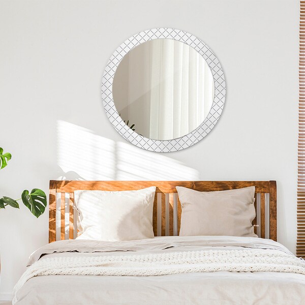 Round White Frame Mirror Etsy