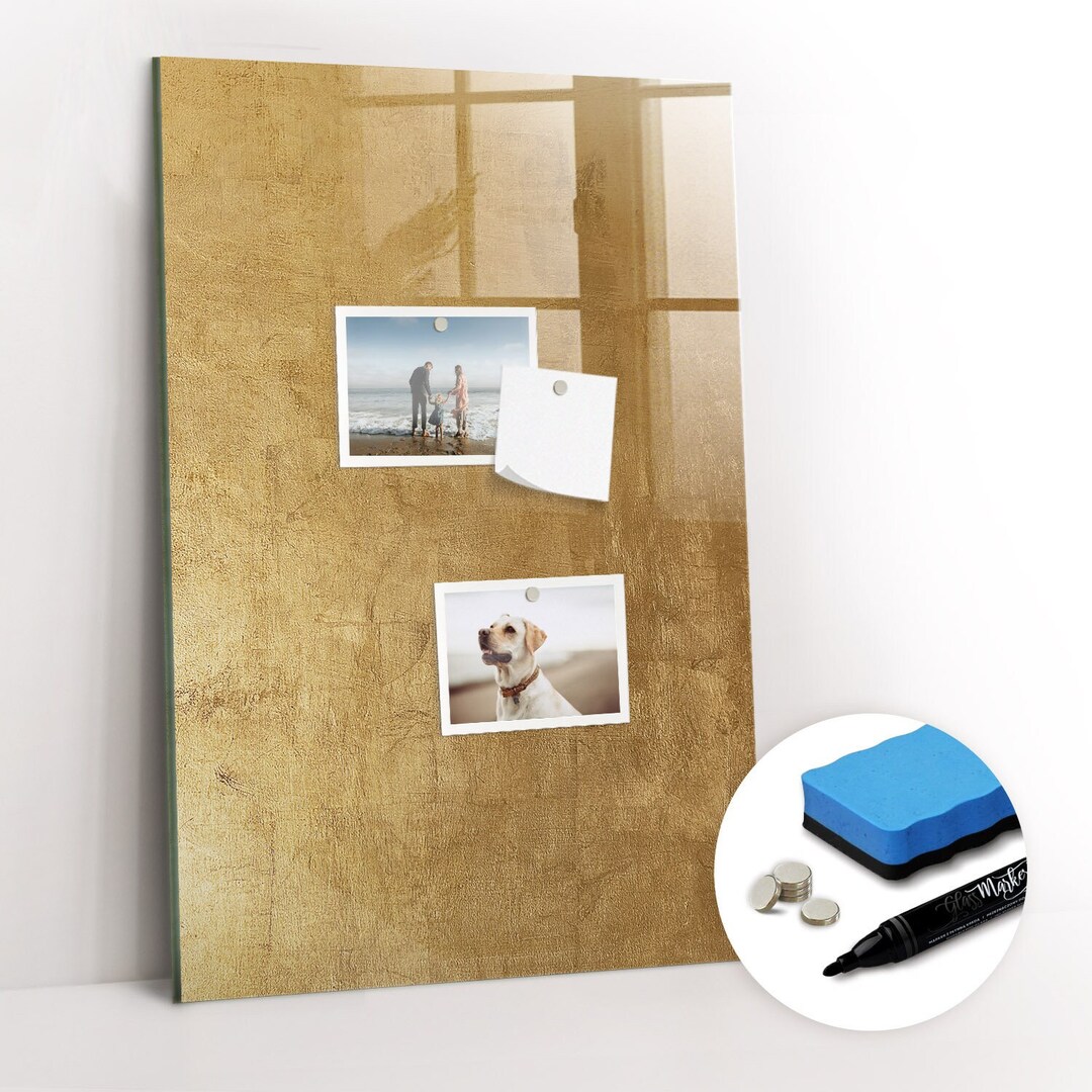 Decorative Material Magnetic Board, Wall Organizer, Golden Mood Board ...