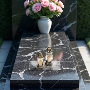 Transparent Memorial Candle Holder, Glass Tray for Grave Candles, Cemetery Lantern Base, Grave Decor, Grave Lantern Stand
