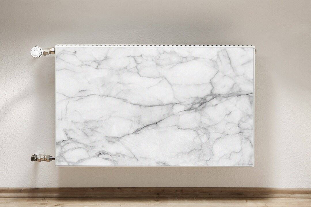Magnetic Mat for Radiator, Marble Heating Cover for Radiator, White ...
