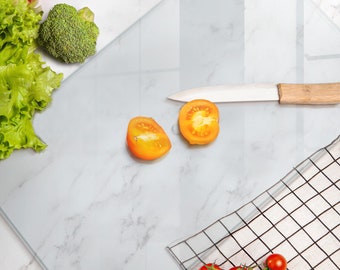 Clear Tempered Glass Cutting Board, Kitchen Accessories, Transparent Glass Chopping Board, See-through Cookware