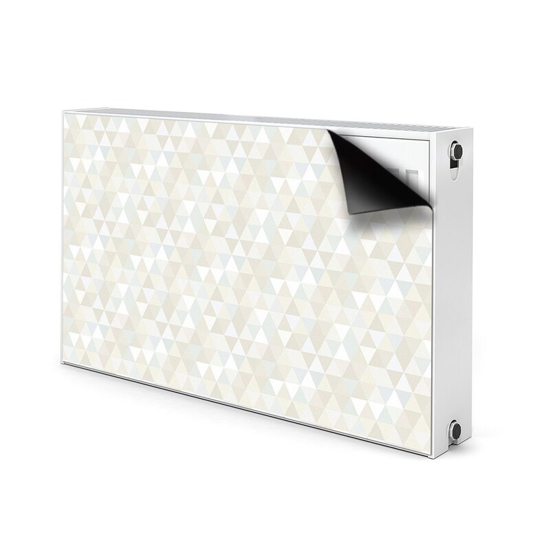 Magnetic Mat for Radiator, Triangle Pattern, Beige Masking Mat, White ...