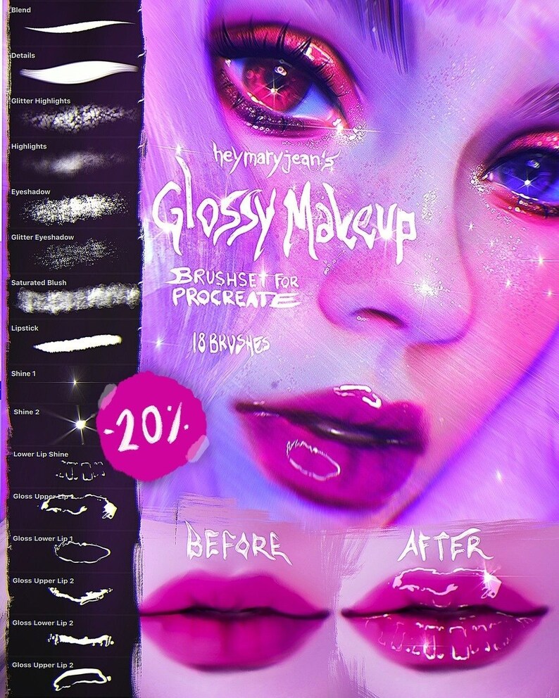 105 Procreate Brushes Procreate Brush Bundle 6 in 1 Etsy