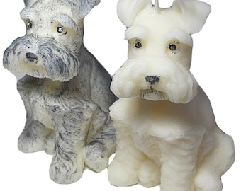 3D Dog candle Schnauzer Dog Candle Soy wax