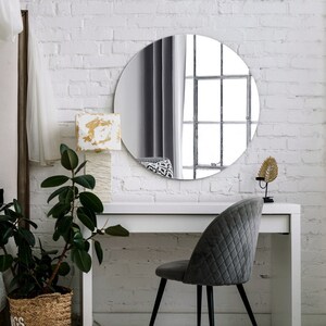 Hanging Oval Mirror Loft No Frame, Few Sizes Wall Mirror, Luxury Mirror, Decorative Mirror, Industrial Art, Handmade