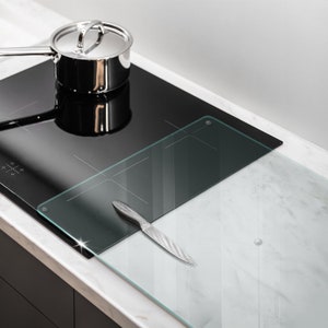 Transparent Glass Chopping Board, Counter Protection, See-through Tempered Glass Cutting Board, Clear Cooking Accessories image 3