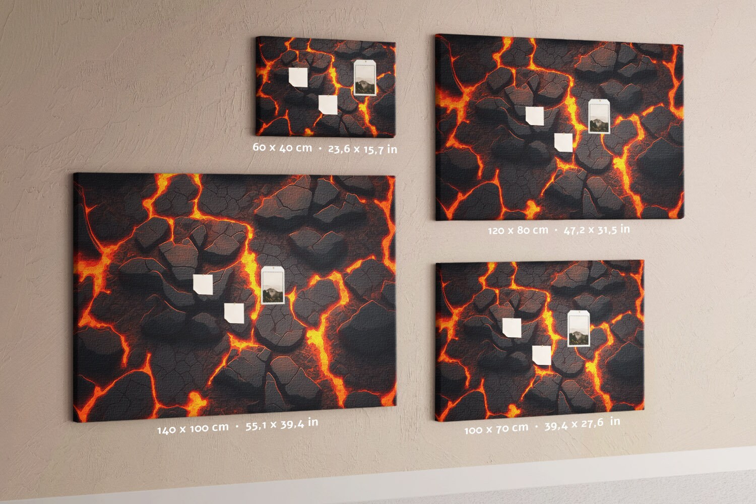 Volcano Pin Lava Volcano, XXL Cork Board, Student's Note Board, Black, Pins ...