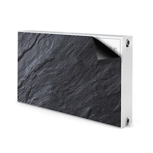 Black Stone Heating Cover For Radiator, Anthracite Decorative Cover For Radiator, Onyx Magnet Cover For Home, Rock Printed Magnet