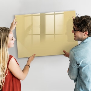 Organizador de pared de color crema, color crema, tablero de notas magnético, tablero de notas, tablero grande