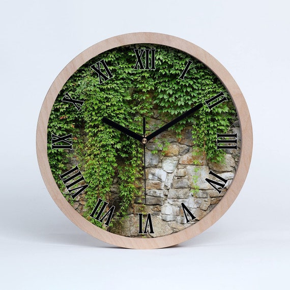 Horloge enfant en bois beige et noir