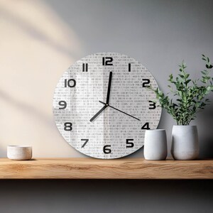 Binary Code Square Wall Clock, Gray Custom Glass Wall Clock, Science fiction Living Room Home Decor Bild 14