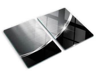 Texture Pattern Chopping Board, Silver Glass Cutting Board, Custom Cutting Board, Custom Cutting Board