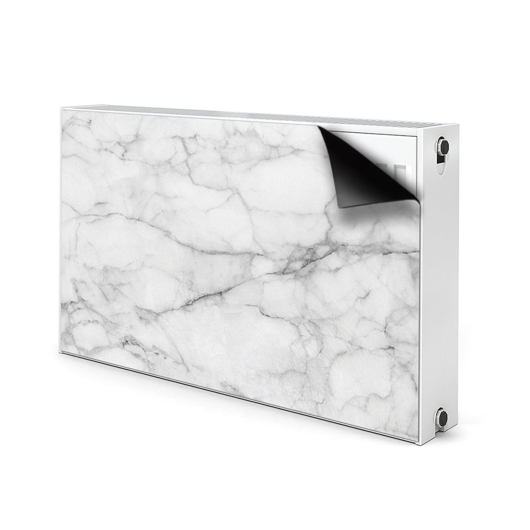 Marble Heating Cover for Radiator, White Magnetic Printed Mat, Gray ...