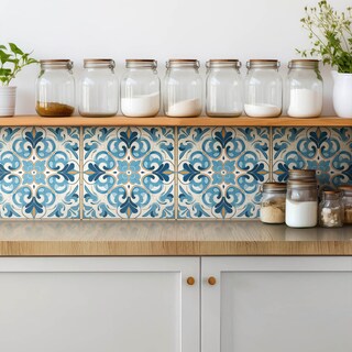 GRAZDesign Adesivi Per Piastrelle Bagno E Cucina - Motivo Mare Spiaggia - 30 Pezzi 10x10 Cm