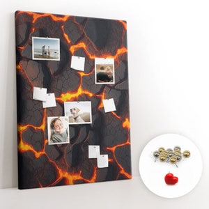 Vulcanic rock, Black, Student's Notes Board, Custom Pattern, Pins included, XXL Cork Board, Memo Board