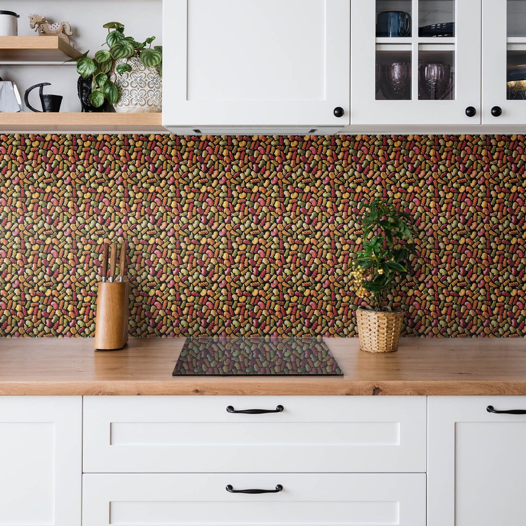 Colored Pasta Tile Stickers, Peel and Stick Tiles, Food Tile Stickers ...