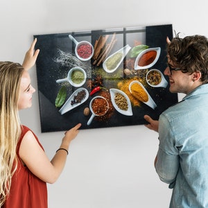 Spices Photo Wall Display, Kids Magnetic Board, Multicolour Large Board, Foods and drinks Pattern