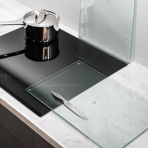 Transparent Glass Chopping Board, Counter Protection, See-through Tempered Glass Cutting Board, Clear Cooking Accessories image 4