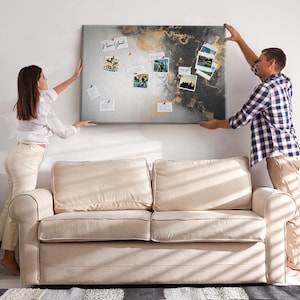 Tablero de corcho Art Marble, tablero de notas XXL para estudiantes, chinchetas, patrón personalizado, tablero de estado de ánimo, multicolor
