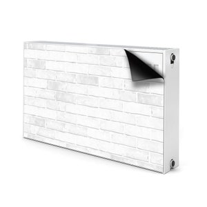 Brick Wall Heating Cover For Radiator, White Printed Radiator Cover, Beige Printed Magnet, Stone Radiator Cover For Home