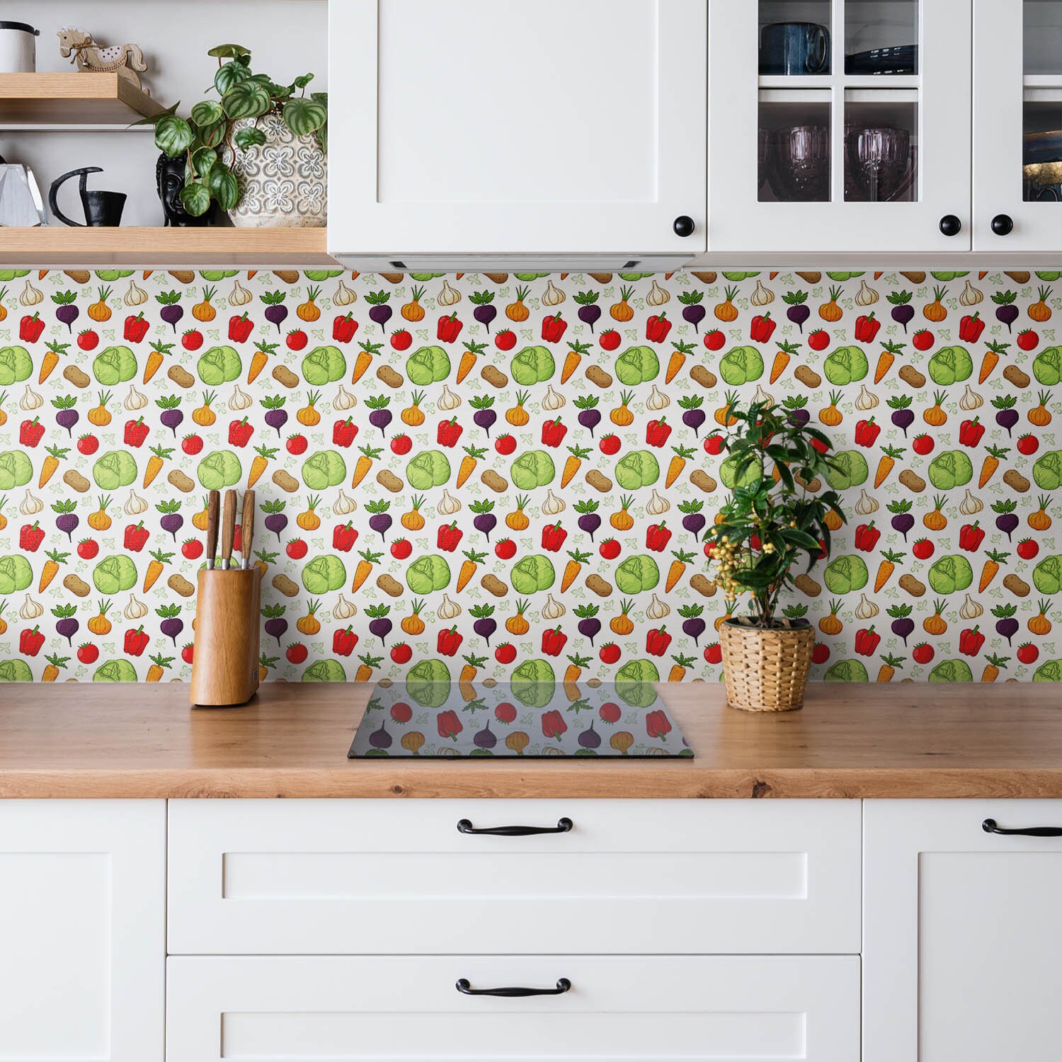 Vegetables and Fruits Tile Stickers, Self Adhesive Tiles, Food Tile ...
