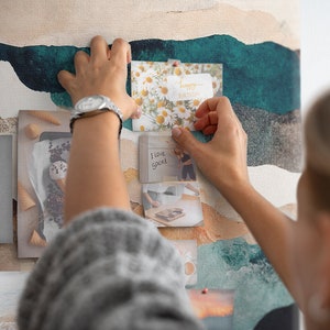 Abstracion Landscape, Cork board, XXL Student&#39;s Note Board, Multicolor, Pins included, Personalized Pattern, Bulletin Board