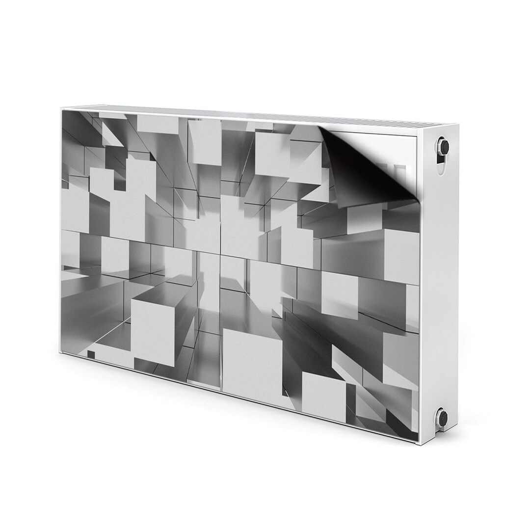 Abstract Ilussion Radiator Cover for Home, Gray Heating Cover, Black ...
