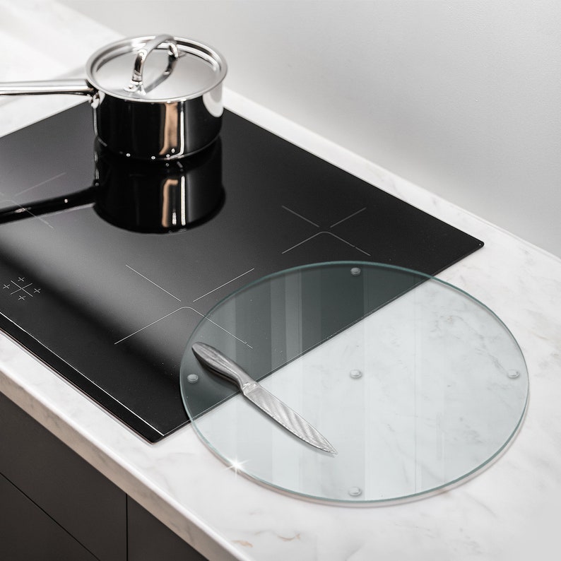Transparent Glass Chopping Board, Counter Protection, See-through Tempered Glass Cutting Board, Clear Cooking Accessories image 7