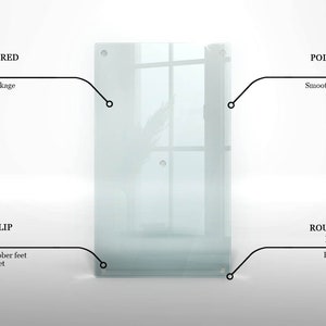 Transparent Glass Chopping Board, Counter Protection, See-through Tempered Glass Cutting Board, Clear Cooking Accessories image 10