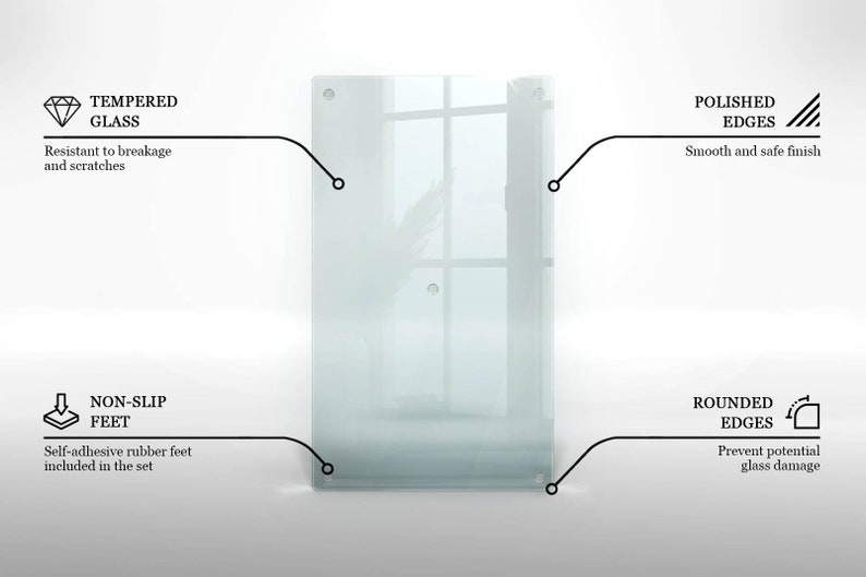 Transparent Glass Chopping Board, Counter Protection, See-through Tempered Glass Cutting Board, Clear Cooking Accessories image 10