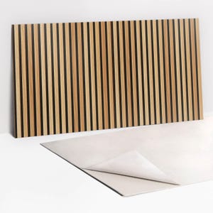 Wooden Boards Lamellas Panel Stickers, Removable Panels, Texture Panel Stickers, Brown Decal Decoration, Kitchen Panel Stickers image 3
