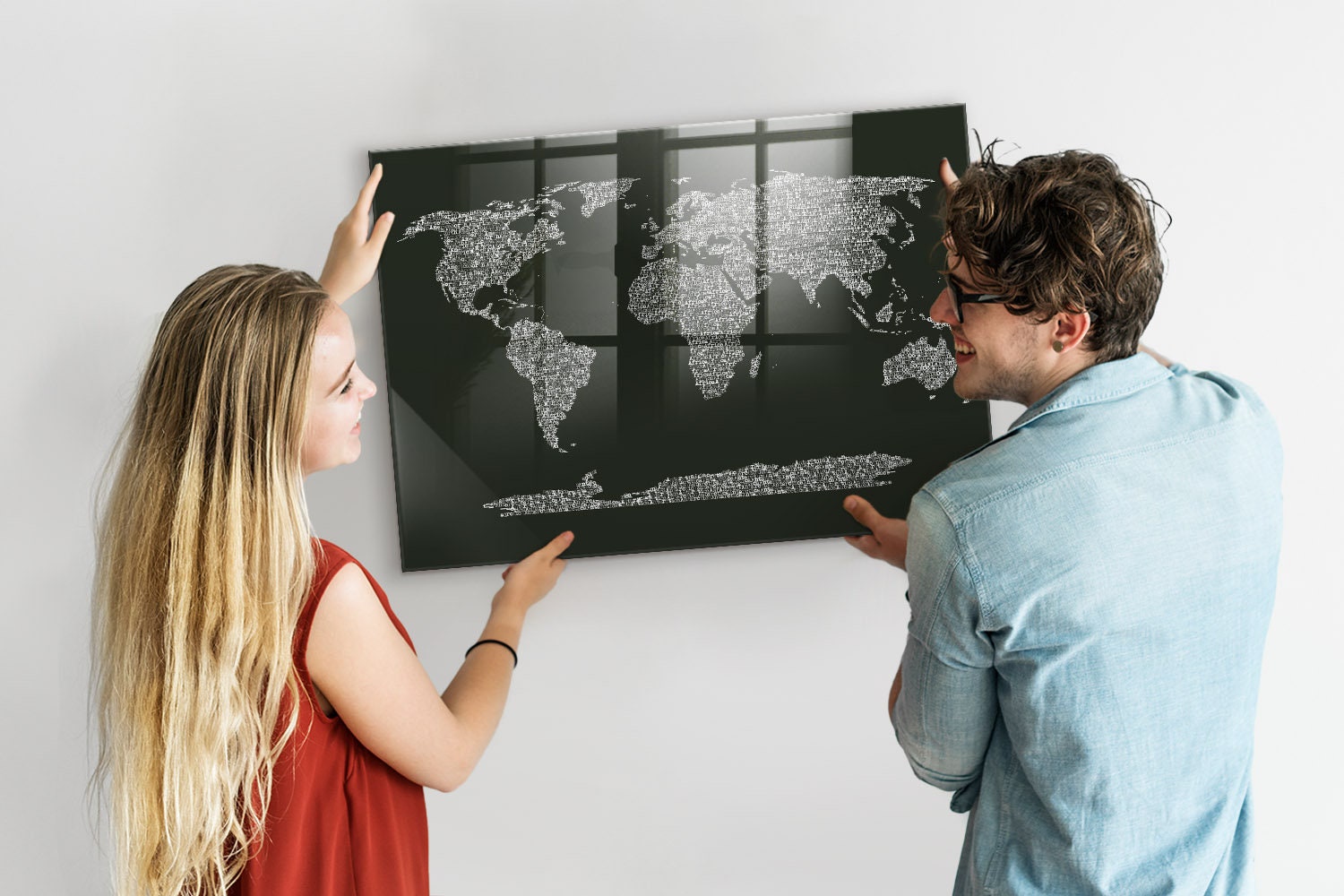 Gray Names of the continents, Trip Map, Places You've Been, Travel Tracker, Map Pattern
