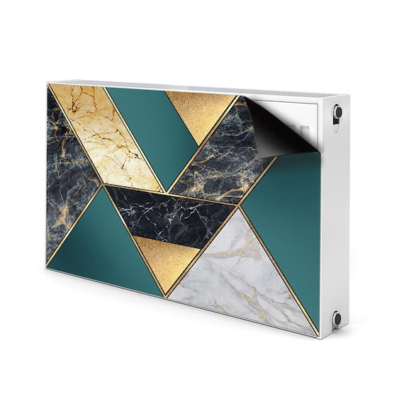 Couverture magnétique de radiateur en marbre de luxe, tapis magnétique en  or, aimant de radiateur vert, tapis imprimé magnétique élégant, cadeau de  pendaison de crémaillère -  France