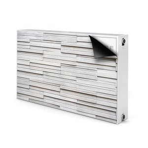 Modern Wall Heating Cover For Radiator, Beige Printed Radiator Cover, Gray Printed Magnet, Stone Radiator Cover For Home