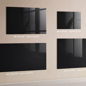 Black Glass Command Center, Black Color, Kids Magnetic Board, Message Board, Memo Board image 6