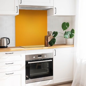Orange Color Tile Stickers, Removable Tiles, Solid color Tile Stickers, Orange Decal Decoration, Kitchen Tile Stickers, Pack of 9