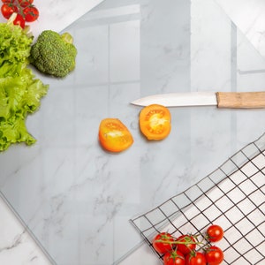Transparent Glass Chopping Board, Counter Protection, See-through Tempered Glass Cutting Board, Clear Cooking Accessories image 5