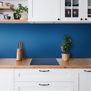 Blue Color Tile Stickers, Peel and Stick Tiles, Solid color Tile Stickers, Blue Decal Decor, Bathroom Tile Stickers, Set of 9