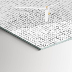 Binary Code Square Wall Clock, Gray Custom Glass Wall Clock, Science fiction Living Room Home Decor Bild 7