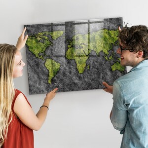 Grüne Weltkarte, Orte an denen du warst, besuchte Länder, Reise-Tracker, Kartenmuster